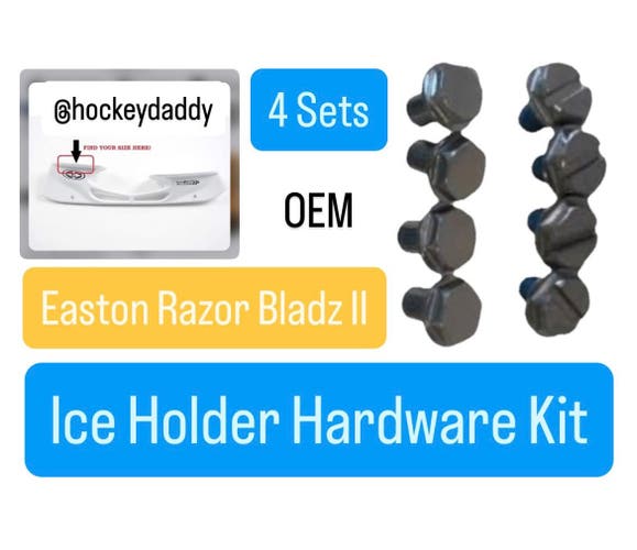 Easton Razor Bladz II Ice Holder Hardware [ Full 4 Set - Pair Replacement ]