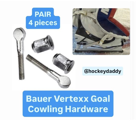 Bauer Goalie Hardware ( 2 sets  ) for Tuuk Vertexx 1-bolt Ice Hockey Goalie cowling