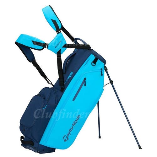NEW TaylorMade TM26 FlexTech Crossover Cyan/Navy 14-Way Stand Bag w/ Raincover