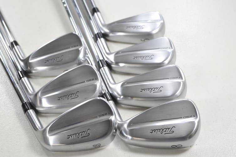 Titleist T250 2025 5-PW,48* Iron Set Stiff Flex Right AMT Black Steel # 215337