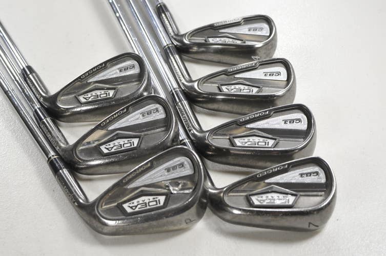 Adams Idea Black CB3 4-PW Iron Set Stiff Flex Right KBS Tour 90 Steel # 215224