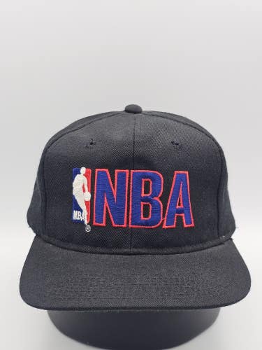 Vintage NBA Logo Sports Specialties Black Dome Wool Blend 1st Gen Hat Snapback