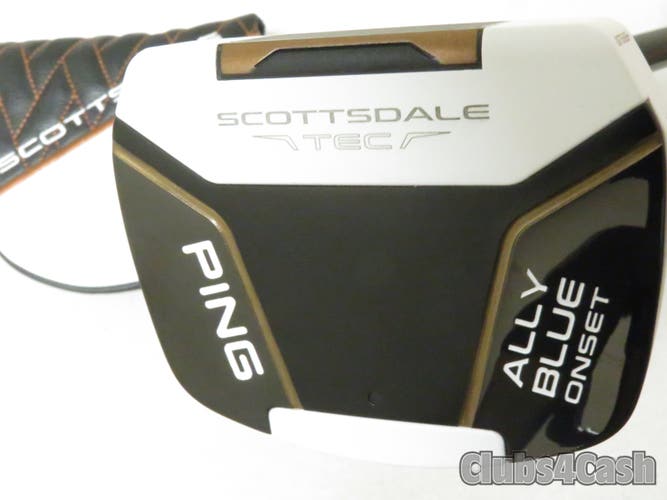 PING Scottsdale TEC Ally Blue Onset Mallet Putter Black Dot 37.75" +Cover  NICE