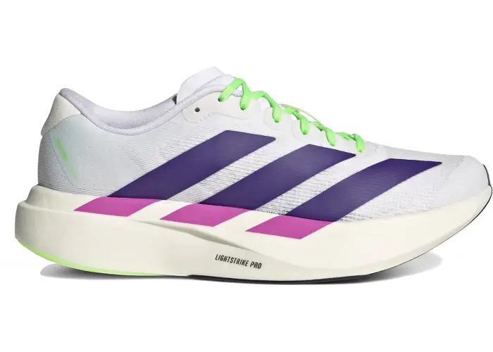 Size 9M/10.5W - adidas Adizero Evo SL White Purple (Women's) (NO BOX) JS4456