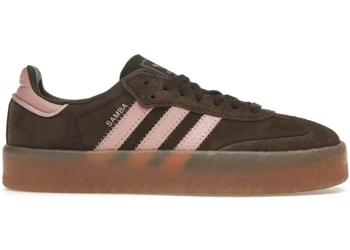 Size 7 - adidas Sambae Dark Brown Wonder Mauve Women's JI2744