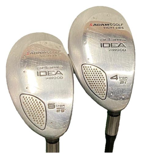 Adams Idea Hybrid Iwood Set 4h 21* And 5h 25* RH Regular Graphite New Mid Grips