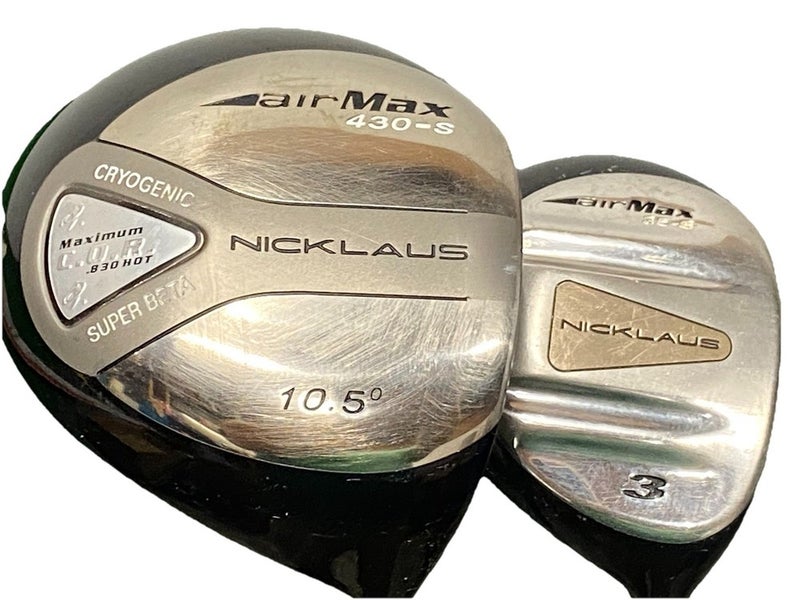 Nicklaus AirMax Wood Set 10.5* Driver And 15* 3 Wood RH Fujikura Senior Graphite