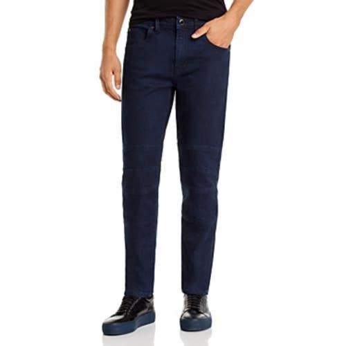 Karl Lagerfeld Classic Soft Modal Moto Pants Mens 34 Navy Straight Leg UPS477