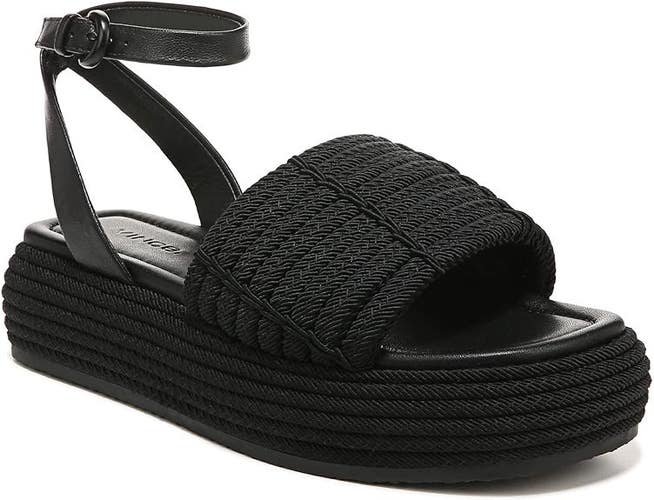Vince Pali Cord I5834M1-001 Sandals Womens 6 Black Platform Ankle Strap JOBB1978