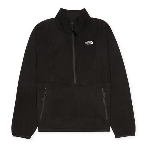The North Face TKA Attitude Jacket Mens Black Fleece 1/4 Zip Long Sleeve APP2052