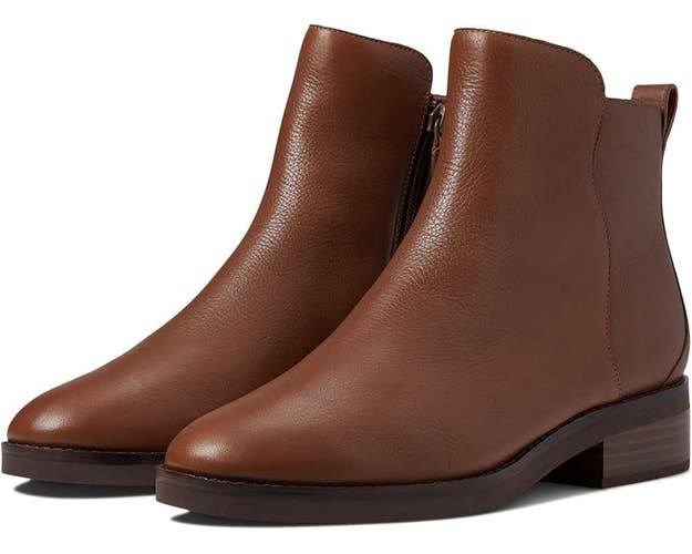 Cole Haan River Boots Women's US 10 Brown Block Heel Pointed Toe Chelsea ZPO849