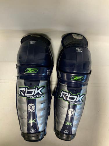 Used Reebok 3K Junior Shin Guards Navy Blue 12" 11823-S000038264