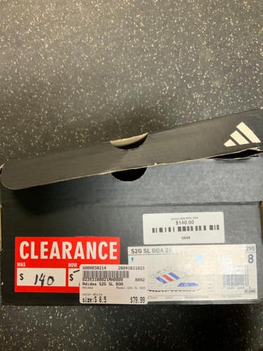 Used Adidas S2G SL BOA Mens Golf Shoes White Senior 8.5 11823-S000038214