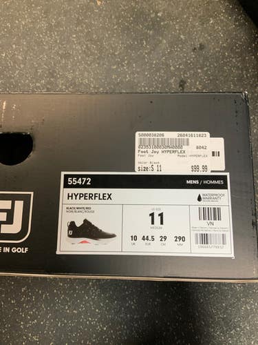 Used Foot Joy HYPERFLEX Mens Golf Shoes Black Senior 11 11823-S000038206