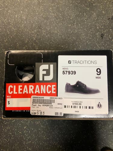 Used Foot Joy HYPERFLEX Mens Golf Shoes Black Senior 10.5 11823-S000038205