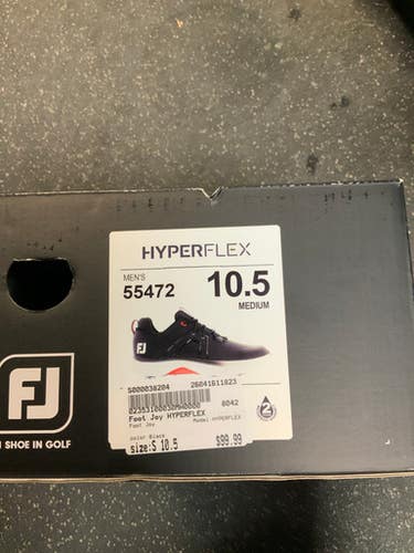 Used Foot Joy HYPERFLEX Mens Golf Shoes Black Senior 10.5 11823-S000038204