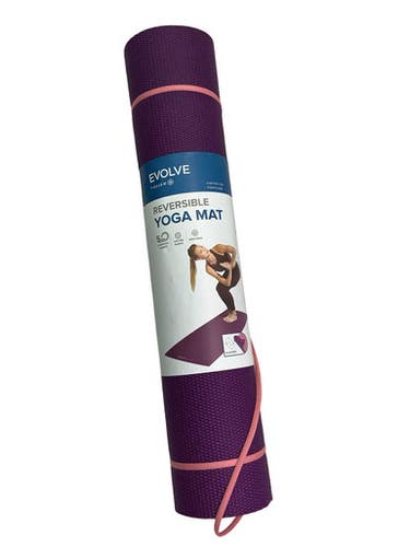 Used Gaiam EVOLVE REVERSABLE YOGA MAT Yoga Mat Purple 11347-S000266993