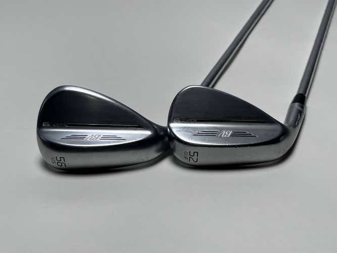 Titleist Vokey SM9 Tour Chrome Wedge Set 52* 8 56* 10 Wedge Steel Mens LH