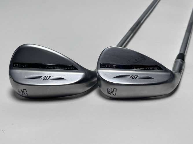 Titleist Vokey SM10 Tour Chrome Wedge Set 52* 8 56* 14 Vokey Wedge Steel Mens LH