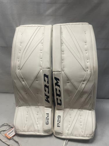Used CCM P2.9 Goalie Leg Pads Senior White 30" 11490-S000271361
