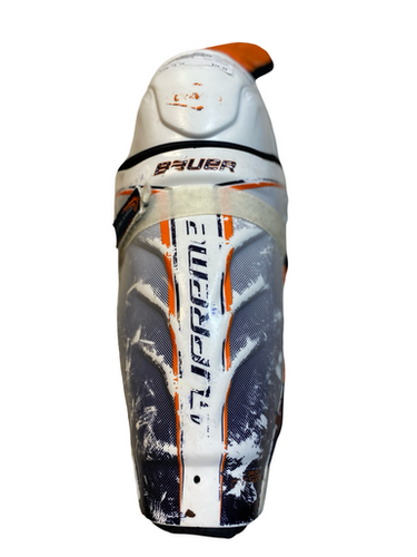 Used Bauer SUPREME Senior Shin Guards White 15" 11706-S000374508