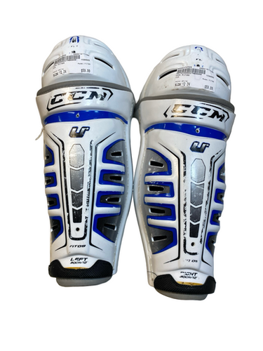 Used CCM FIT09 Senior Shin Guards White 12" 11706-S000374506