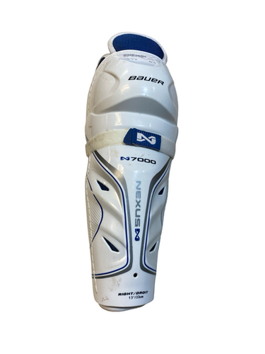 Used Bauer NEXUS 7000 Senior Shin Guards White 13" 11706-S000374505