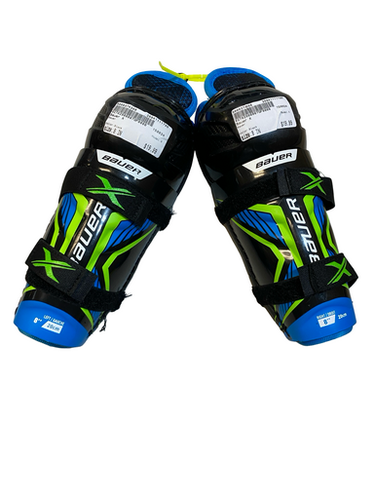 Used Bauer X Youth Shin Guards Black 8" 11706-S000374368