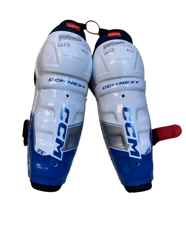 Used CCM CCM NEXT Youth Shin Guards White 8" 11706-S000374364