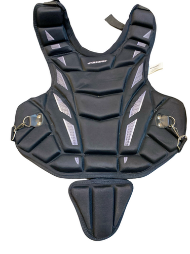 Used Champro BLACK CHEST PROTECTOR Catchers Chest Protector Black Intermed 11706-S000374247