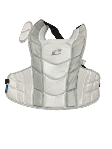 Used Champro WHT/GREY CHEST GUARD Catchers Chest Protector White Adult 11834-S000049061