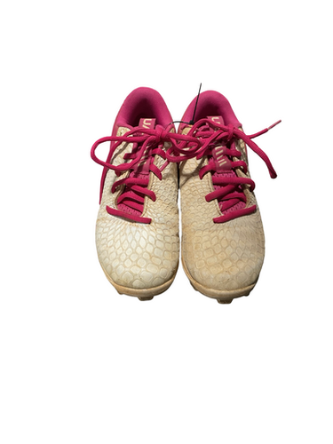 Used Under Armour PINK/WHT CLEATS BB/SB Cleats Pink Junior 01.5 11834-S000049029