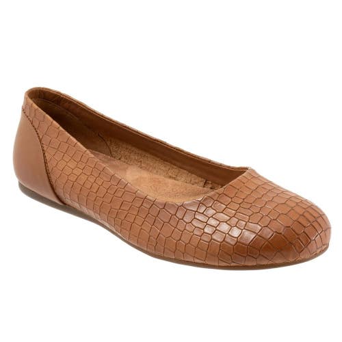 SoftWalk Sonoma S1862-256 Ballet Flats Womens 10N Brown Leather Round Toe NCZ228