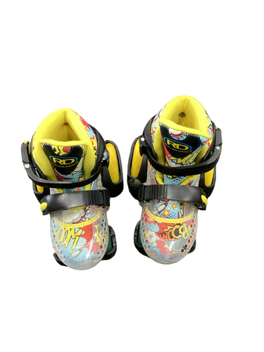 Used RollerDerby 2-IN-1 SKATES Child Roller Quad Skates Yellow Adjustable 11613-S000179910