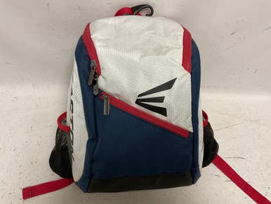 Used Easton GAME READY YTH BB/SB Player Backpack White/Red/Navy 11855-S000201654