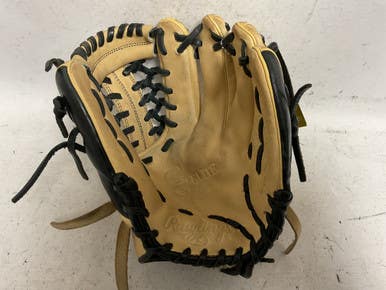 Used Rawlings GG Elite GGE150CBB Baseball Glove RH Throw Black And Natural 11 1/2" 11855-S000201646