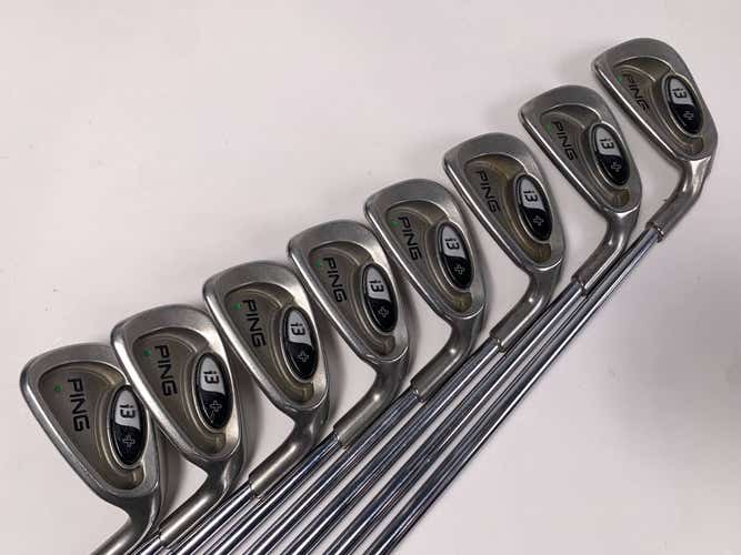 Ping i3 + Iron Set 3-PW Green Dot 2* Up Regular Steel Mens RH