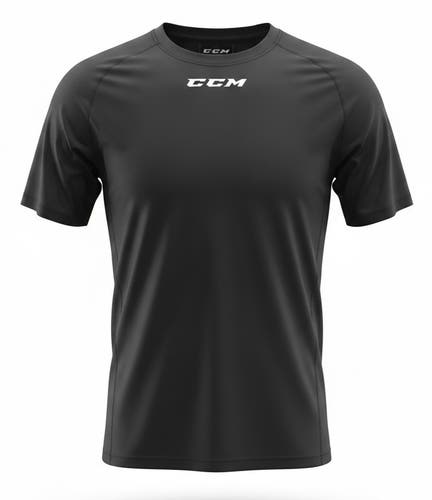 CCM Black Short Sleeve Training Tee (New) 42958