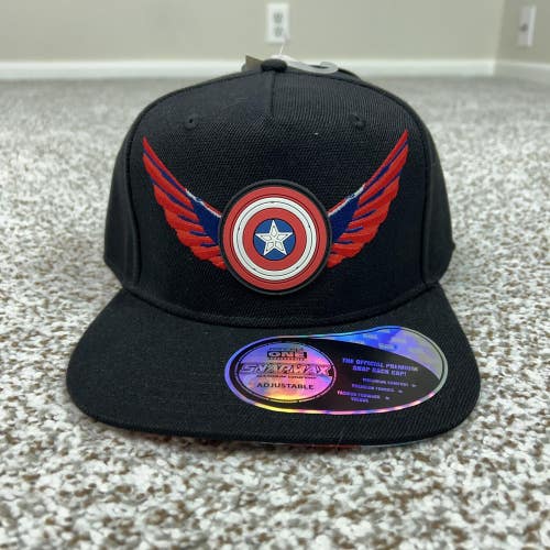 Captain America Hat Cap Snap Back Black Marvel Blockhead Brave New World Mens