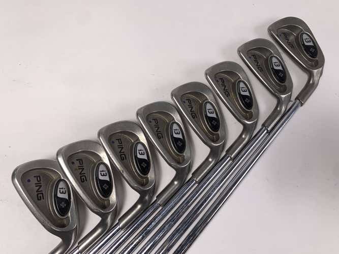 Ping i3 + Iron Set 3-PW Blue Dot 1* Up Regular Steel Mens RH
