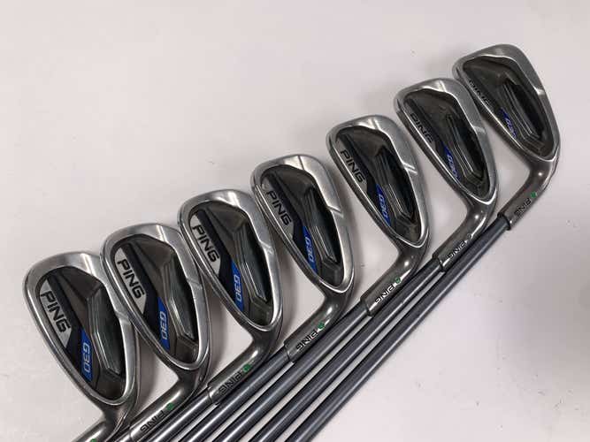 Ping G30 Iron Set 4-PW Green Dot 2* Up TFC 419 Regular Graphite Mens RH