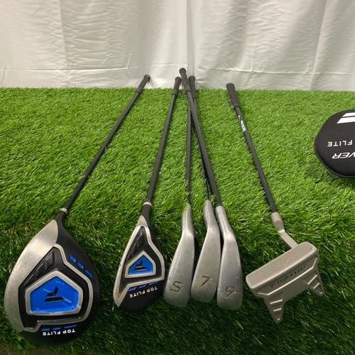 RH Top Flite Junior Set #5, 7, 9 + Driver, Putter | Top Flite Steel Uniflex Shaft