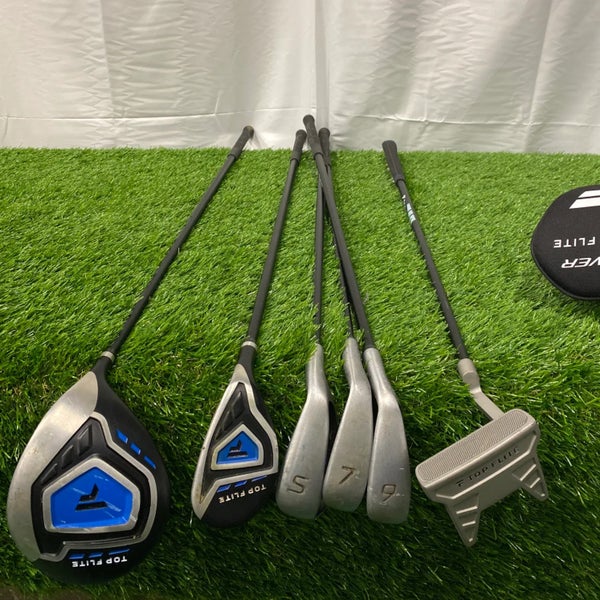 RH Top Flite Junior Set #5, 7, 9 + Driver, Putter | Top Flite Steel Uniflex Shaft