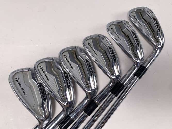 TaylorMade SLDR Iron Set 5-PW KBS Tour C-Taper 90g Stiff Steel Mens RH +1/2''
