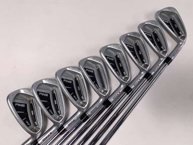 Ping i20 Iron Set 3-PW Red Dot 1* Flat CFS Regular Steel Mens RH