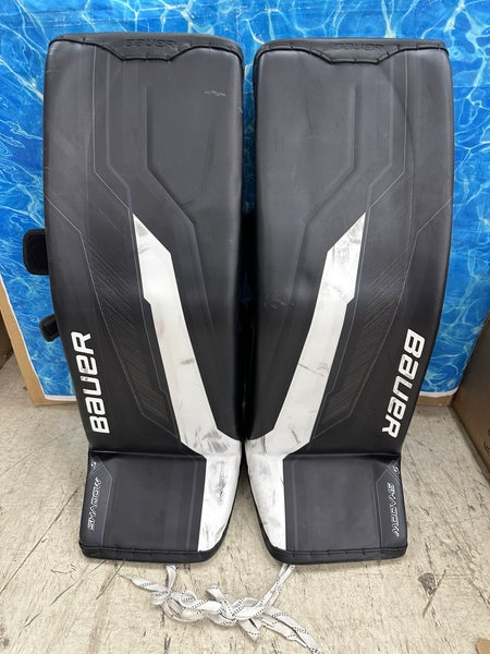 Black 35" Senior Bauer Supreme Shadow Goalie Leg Pads (Used)