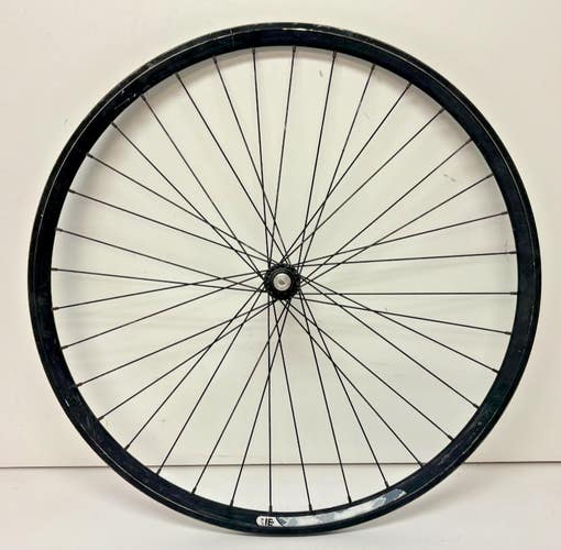 M 36-Steel Spoke Aero Black Aluminum Bolt-On 700C Front Wheel Fast Shipping