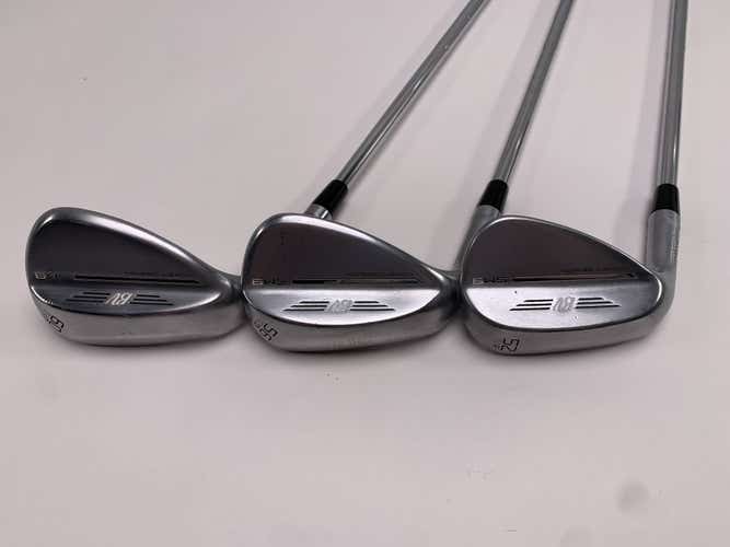 Titleist Vokey SM9 Tour Chrome Wedge Set 52* 8 56* 12 60* 4 Wedge Steel Mens LH