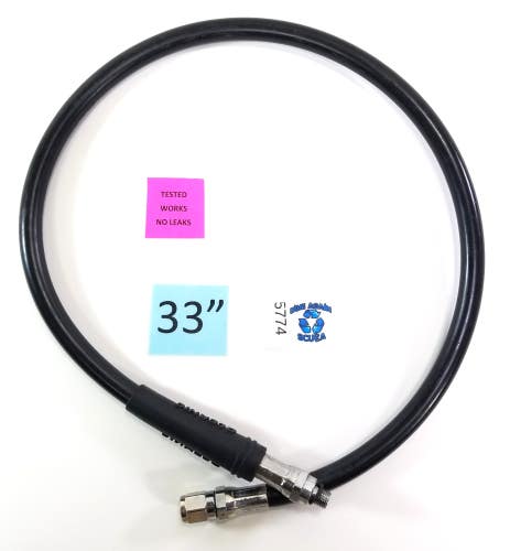 33" High Pressure HP Hose Scuba Dive Computer SPG 3/8" Male Threads        #5774