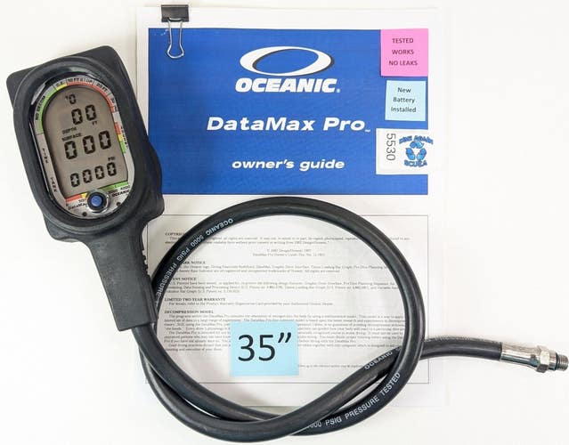 Oceanic Datamax Pro SCUBA Dive Air Integrated Dive Computer New Battery    #5530